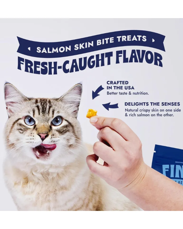 Freeze-Dried Salmon Skin Bites for Cats