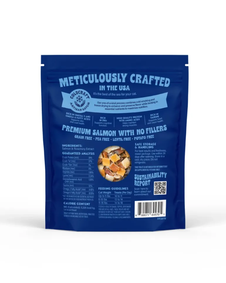 Freeze-Dried Salmon Skin Bites for Cats