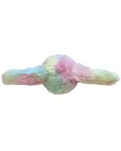 Fuzzy Wuzzie Squeaky Bunny Dog Toy in Rainbow (Small)