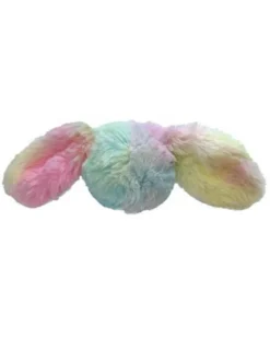 Fuzzy Wuzzie Squeaky Bunny Dog Toy in Rainbow (Small)