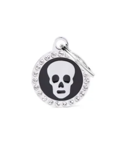 Glam Skull Custom Pet ID Tag