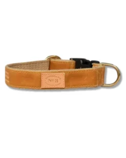 Golden Waxed Dog Collar (Made in the USA)
