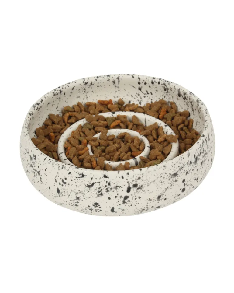 Handmade Ceramic Slow Feeder Pet Bowl