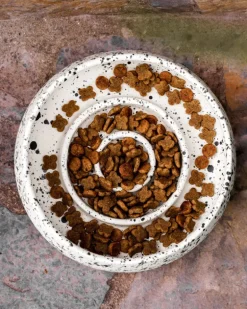 Handmade Ceramic Slow Feeder Pet Bowl