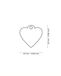 Handmade Heart Tag in Blush Pink Custom Pet ID Tag