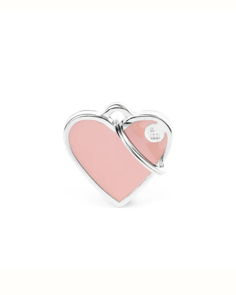 Handmade Heart Tag in Blush Pink Custom Pet ID Tag