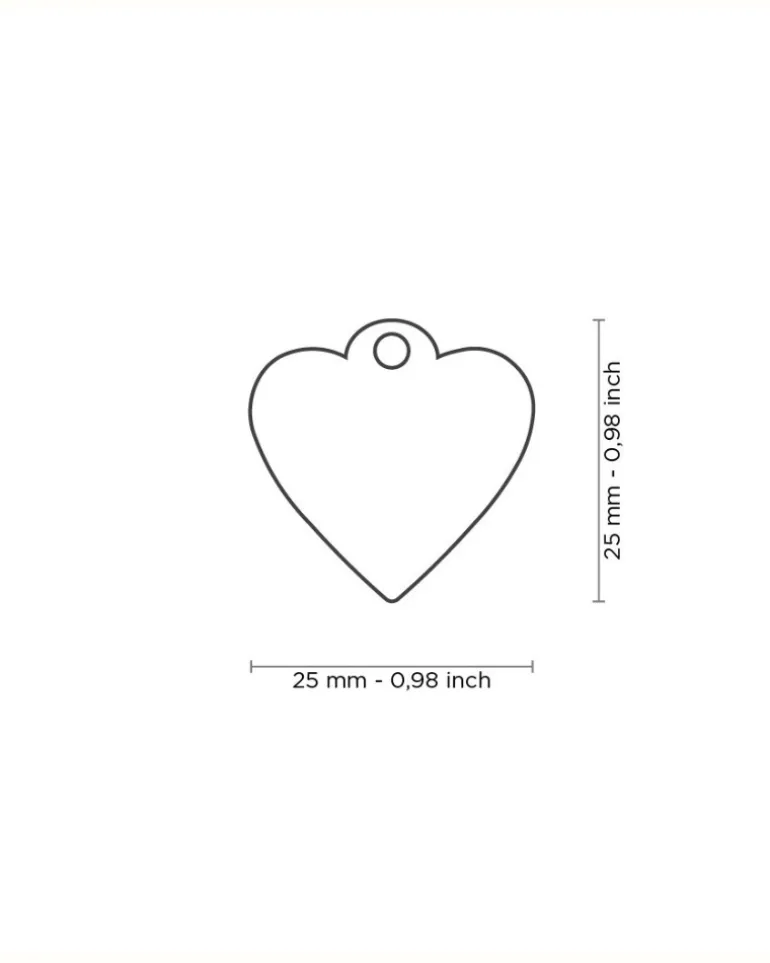 Handmade Heart Tag in Really Red Custom Pet ID Tag
