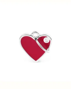 Handmade Heart Tag in Really Red Custom Pet ID Tag