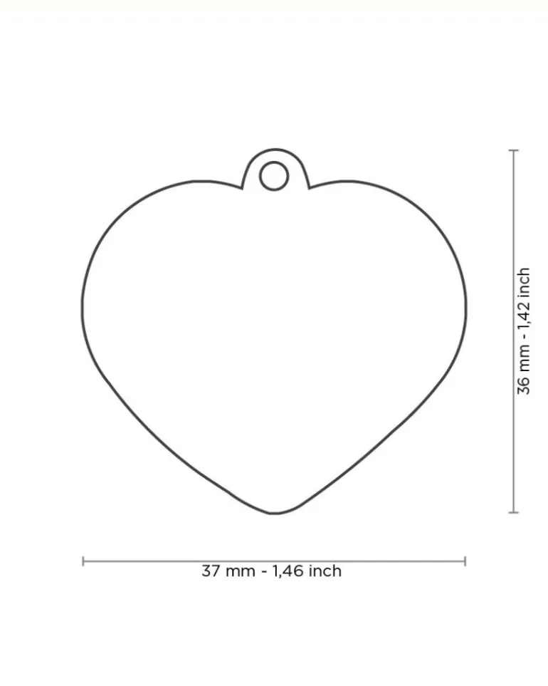 Handmade Heart Tag in Really Red Custom Pet ID Tag