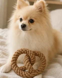 Handmade Pretzel Rope Dog Toy