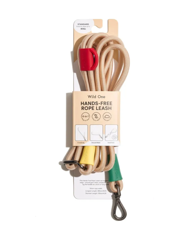 Hands-Free Rope Dog Leash in Bubblegum or Retro