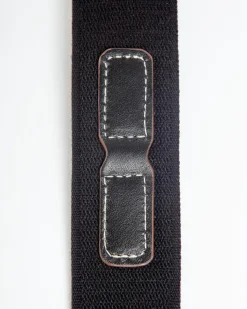 Hands-Free Textile Dog Leash in Black (Made in Italy)