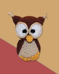 Hootie The Owl Organic Knit Dog Toy