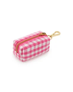 Hot Pink Gingham Waste Bag Dispenser (Made in the USA)