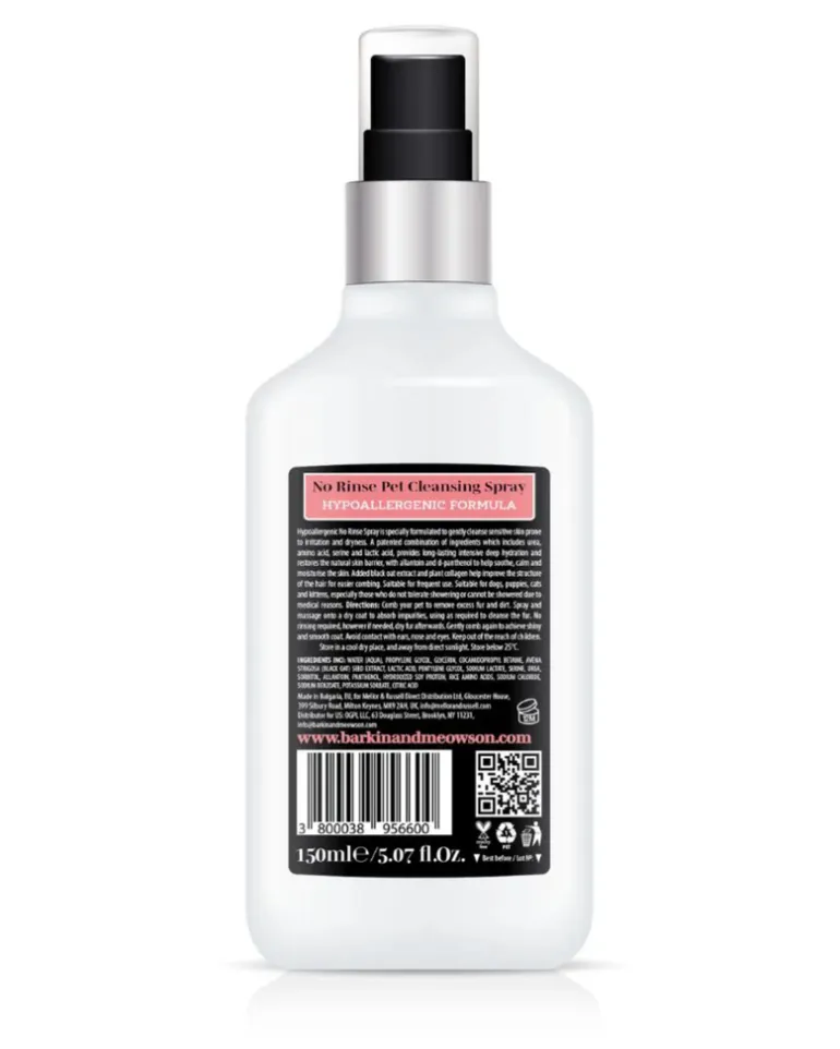 Hypoallergenic Cleaning Pet Spray