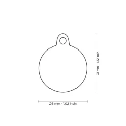 I Love Mom Custom Circle Pet ID Tag