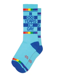 In Dog Years I'm Gay Gym Crew Socks (for Humans)