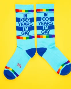 In Dog Years I'm Gay Gym Crew Socks (for Humans)