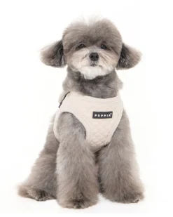 Irvin Fleece-Lined Dog Harness in Cream