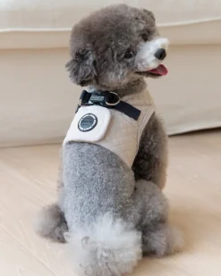 Irvin Fleece-Lined Dog Harness in Cream