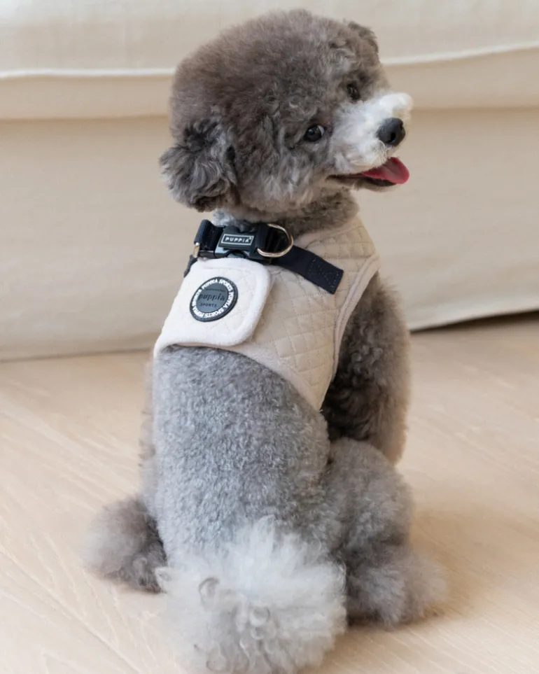 Irvin Fleece-Lined Dog Harness in Cream