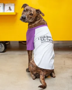 *I Still Live with My Parents* Graphic Dog T-Shirt
