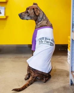 *I Still Live with My Parents* Graphic Dog T-Shirt