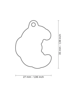 J'Adore Croissants Custom Pet ID Tag