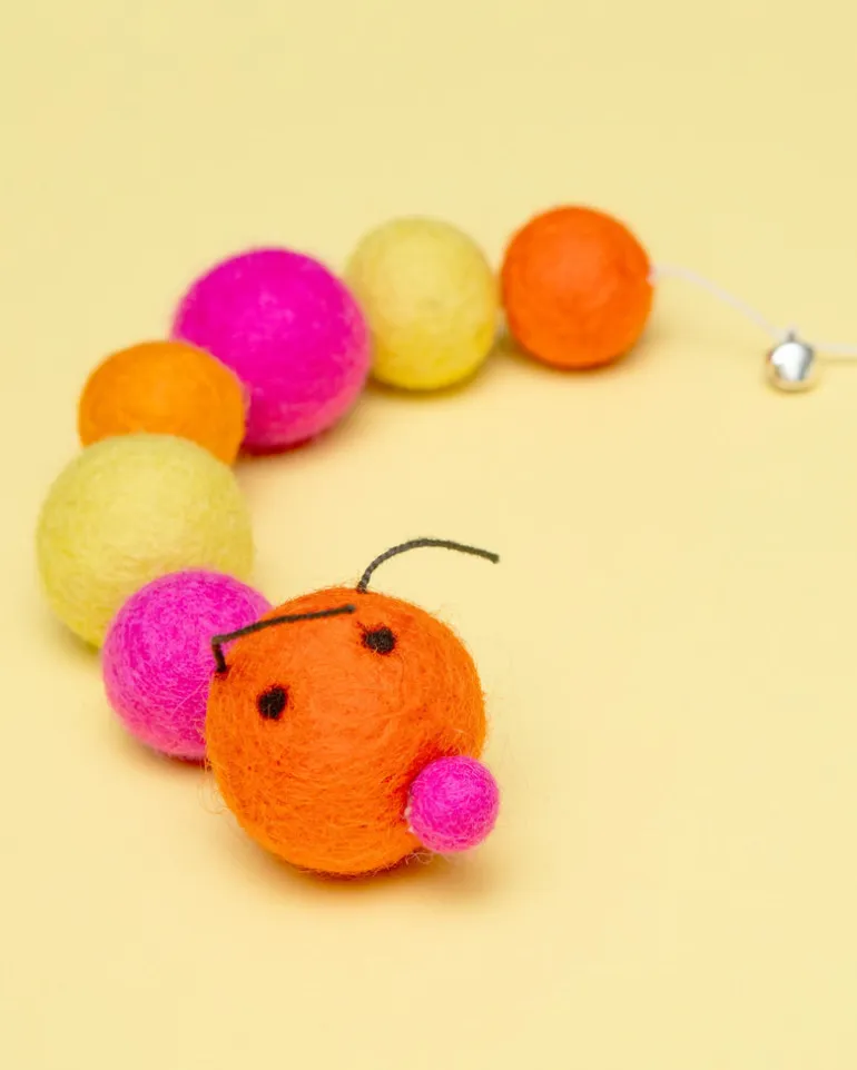 Kat the Caterpillar Wool Cat Toy