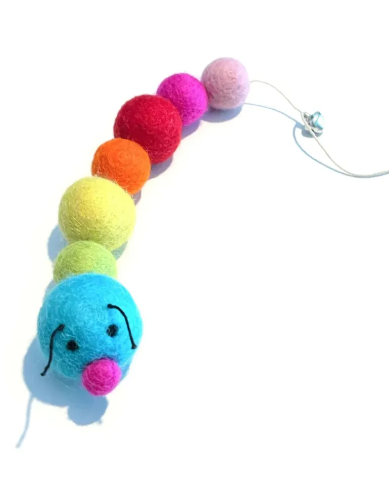 Kat the Caterpillar Wool Cat Toy