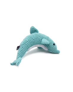 Knit Dolphin Squeaky Dog Toy