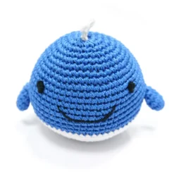 Knit Whale Squeaky Dog Toy