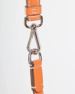 Leather Dog Leash in Orange (Made in Italy)