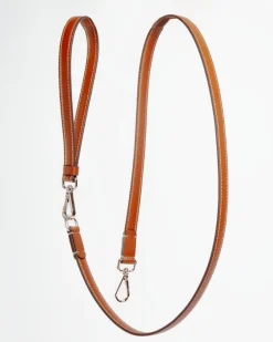 Leather Dog Leash in Tobacco Brown (Made in Italy)