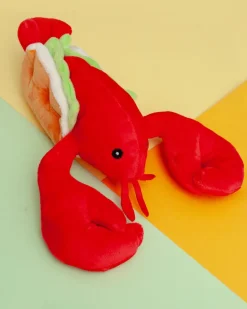 Lobster Roll Squeaky + Crinkle Dog Toy (12")