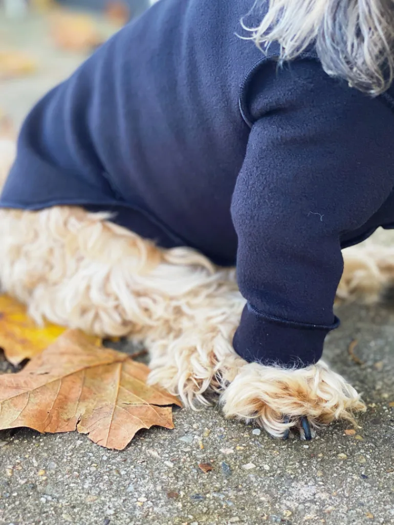 Long-Sleeve Pullover Stretch Dog Fleece in Black (Made in the USA, Dog & Co. Exclusive!)