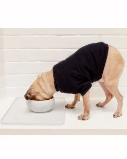 Marble Silicone Suction Dog Food & Water Bowl