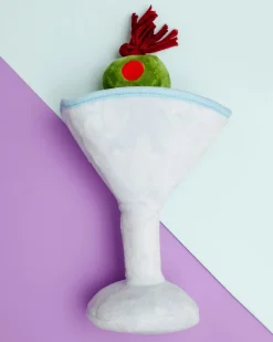 Martini Pawtini Squeaky Plush Dog Toy