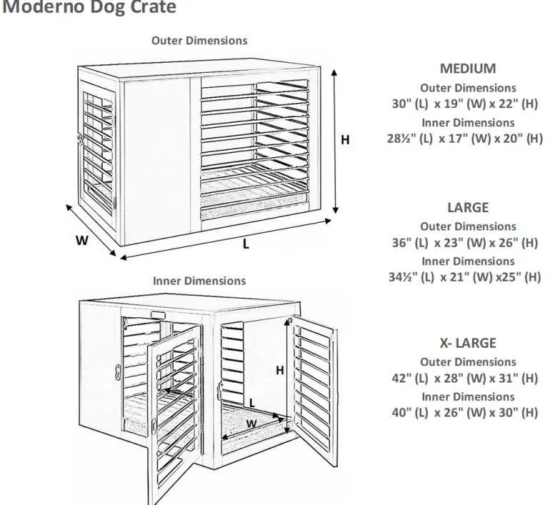 Moderno Dog Crate in Grey(Direct Ship)