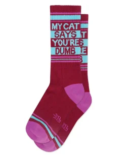 My Cat Says You're Dumb Gym Crew Socks (for Humans)