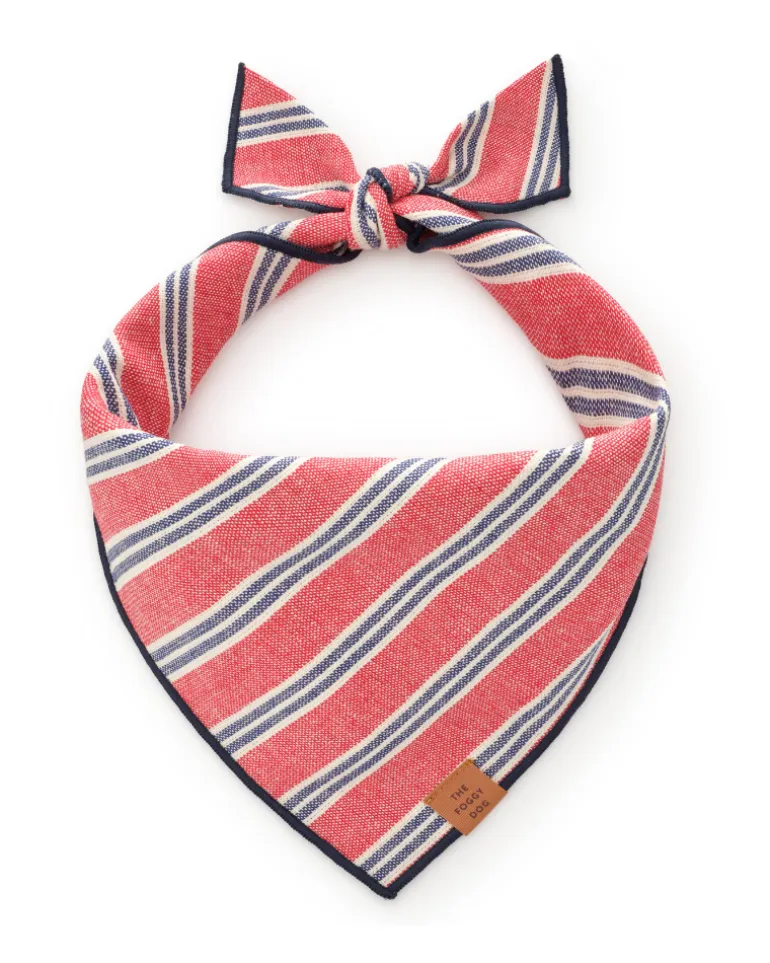 Nantucket Stripe Dog Bandana (Made in the USA)