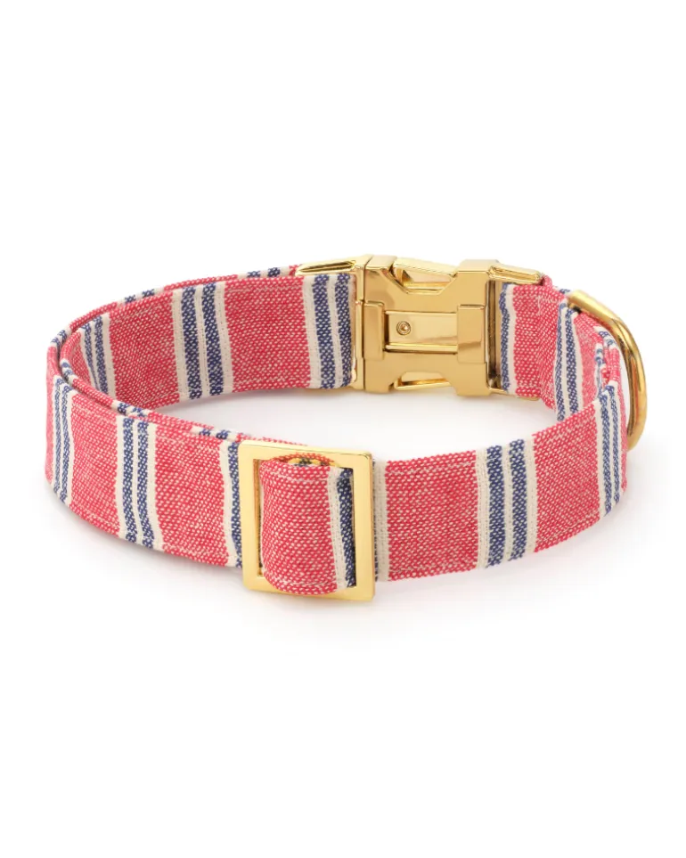 Nantucket Stripe Dog Collar (Made in the USA)