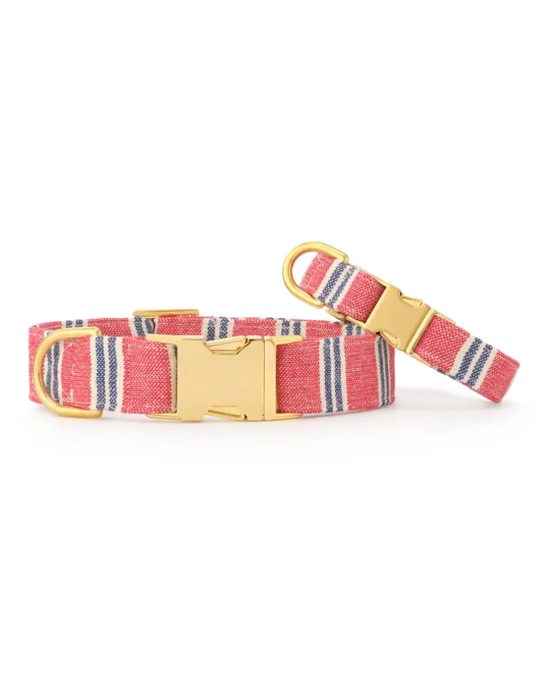 Nantucket Stripe Dog Collar (Made in the USA)