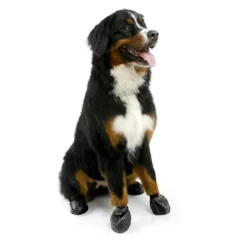 Natural Rubber Dog Boots in Black