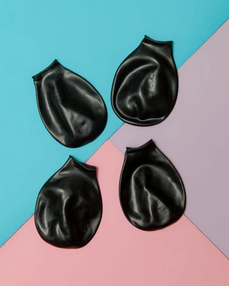 Natural Rubber Dog Boots in Black