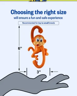 Naturflex Latex Monkey Squeaky Dog Toy