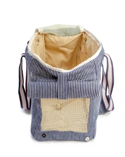 Nautical Stripe Dog Carrier Tote
