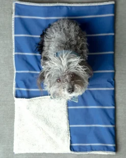 Newport Blue Stripe Blanket