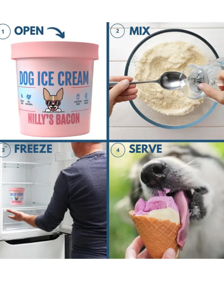 Nilly's Bacon Human Grade Dog Ice Cream Mix (Lactose-Free)