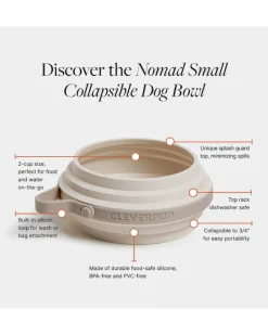 Nomad Collapsible Dog Bowl in Sand
